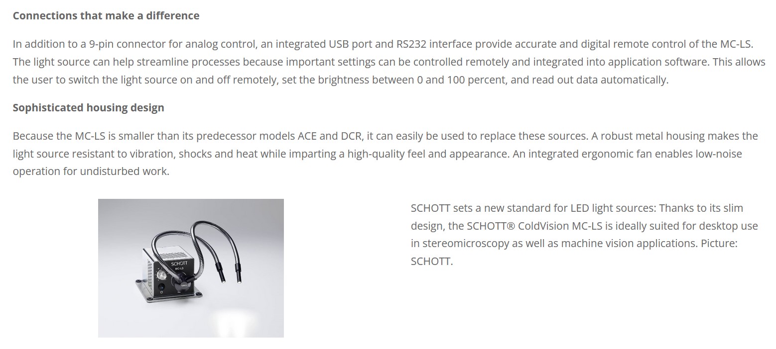 Schott MC-LS Press Release 2